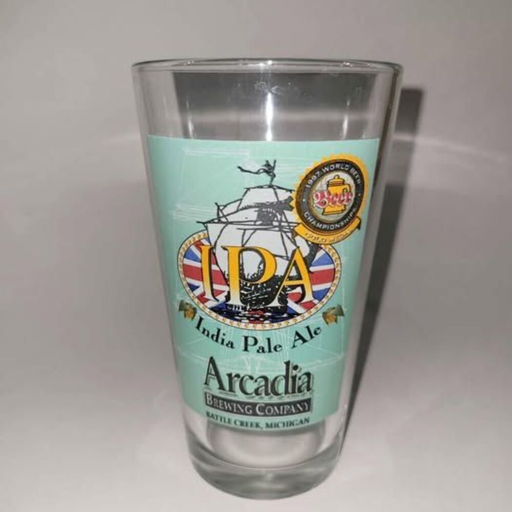 Beer Pint Glass ARCADIA Brewing Co IPA GUC 16oz